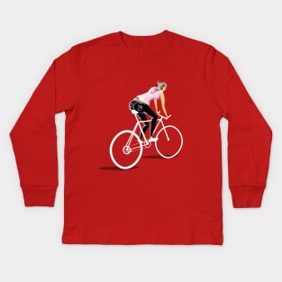 Bike Punk Girl Kids Long Sleeve T-Shirt